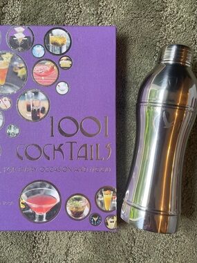 Bundle: 1001 Cocktails Recipe Book and Grey Goose Shaker